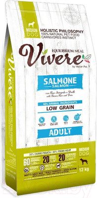 Сухой корм для собак Vivere Medium Adult Salmon (12кг)