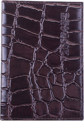 Обложка на паспорт OfficeSpace Croc KPs_2282 / 181353 (темно-коричневый)