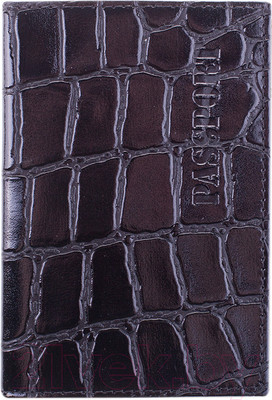 Обложка на паспорт OfficeSpace Croc KPs_2280 / 181771 (черный)