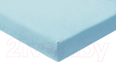 Простыня AlViTek Махровая на резинке 160x200x20 / ПМР-Г-160 (голубой)