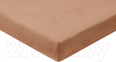 Простыня AlViTek Махровая на резинке 200x200x20 / ПМР-КАК-200 (какао)