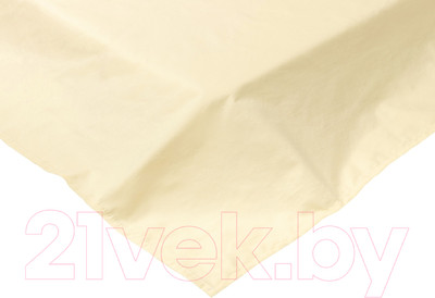 Простыня AlViTek Сатин однотонный 150x214 / ПР-СО-150-КРЕМ (кремовый)