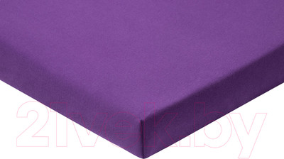 Простыня AlViTek Трикотажная на резинке 140x200 / ПТР-БАК-140 (баклажан)
