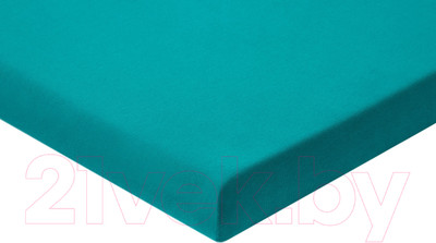Простыня AlViTek Трикотажная на резинке 140x200 / ПТР-МВ-140 (морская волна)