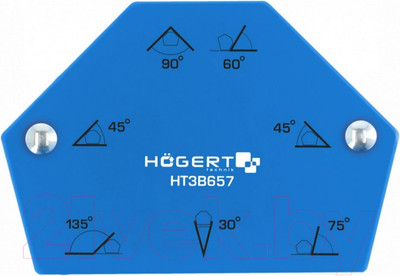 Магнитный фиксатор Hoegert Для сварочных работ Шестигранный HT3B657 (11.5кг)