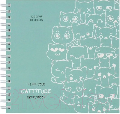 Скетчбук Meshu Cat wave / MS_44867 (60л)