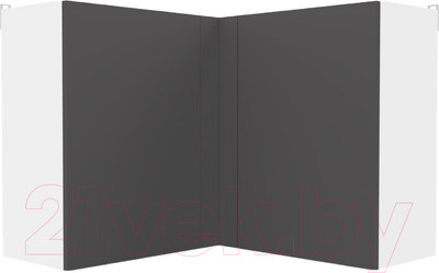 Шкаф навесной для кухни Интермебель Микс Топ ШНУ 720-53-900 90x90см (графит серый)