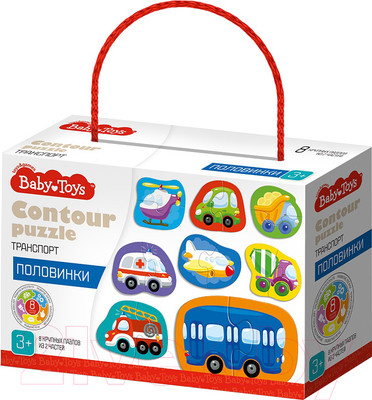 Развивающая игра Baby Toys Половинки Транспорт / 04122
