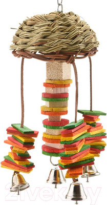 Игрушка для птиц Happy Bird Ротанговый грибок / A62619