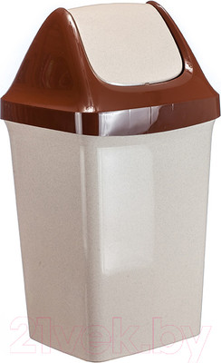 Контейнер для мусора Idea Свинг М2461 (9л, бежевый мрамор)