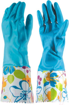 Перчатки хозяйственные Рыжий кот Латексные LG-Cu / 092437 (р. М)