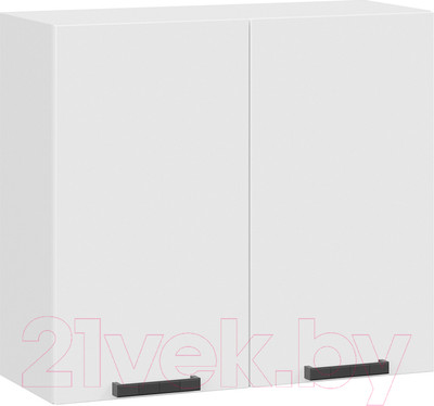 Шкаф навесной для кухни ТриЯ Детройт 1В8 исп. 2  (белый/белый глянец)