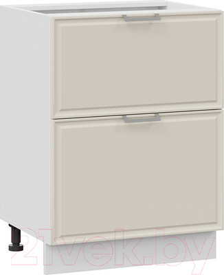 Шкаф-стол кухонный ТриЯ Белладжио 1Н6Я2 (белый/софт панакота)