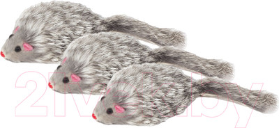 Набор игрушек для кошек Triol Мышь серая M003NG / 22161029 (3шт)