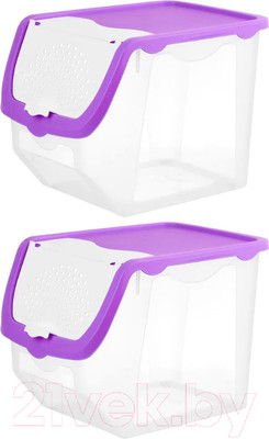Набор контейнеров El Casa 640184_2 (фиолетовый)