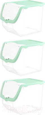 Набор контейнеров El Casa 640185_3 (фисташковый)