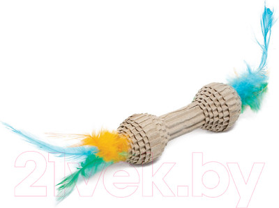 Игрушка для кошек Triol Natural Гантель с перьями / 22171053