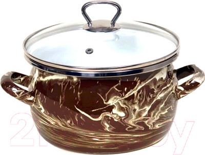 Кастрюля Сантэкс Шейк 1-2450111 (коричневый/белый)