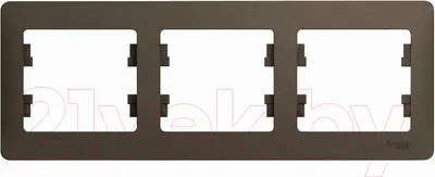 Рамка для выключателей и розеток Systeme (Schneider) Electric Glossa GSL000803 (шоколадный)