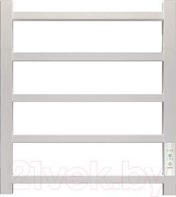 Полотенцесушитель электрический GRANULA Квадро 50x60 (терморегулятор, белый глянец)