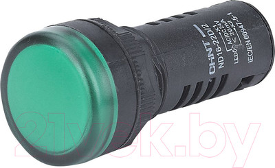 Лампа сигнальная Chint ND16-22D/2 AC/DC 230В (R) / 593077 (зеленый)