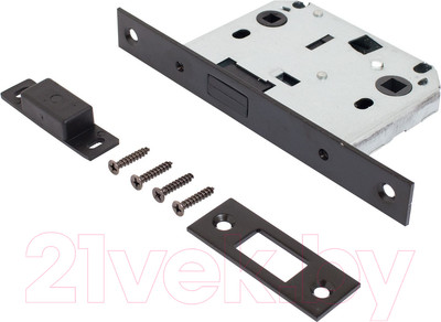 Защелка врезная с фиксацией Аллюр АРТ L7050-MS BL (матовый черный)