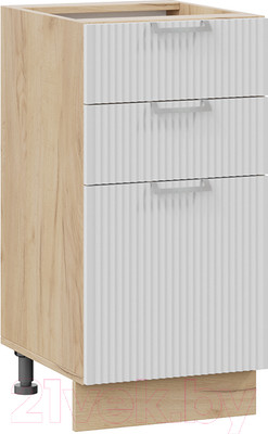 Шкаф-стол кухонный ТриЯ Кимберли 1Н4Я3 (дуб крафт золотой/сноу)