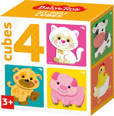 Развивающий игровой набор Baby Toys Кубики Домашние животные / 03541