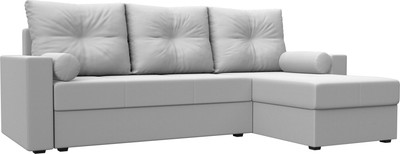 Диван угловой Лига Диванов Верона лайт правый (экокожа белый)