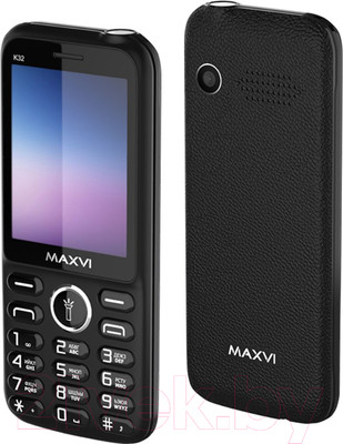 Мобильный телефон Maxvi K32 (черный+ЗУ)