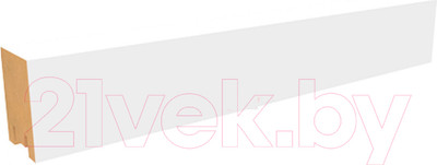 Рейка интерьерная STELLA Ривьера МДФ Белая (2700x30x40)