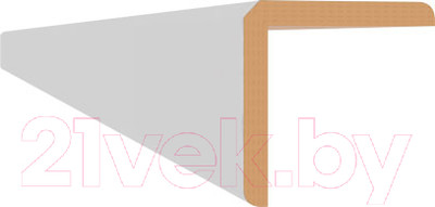 Уголок отделочный STELLA Для МДФ панелей универсальный Белый (2700x24x24)