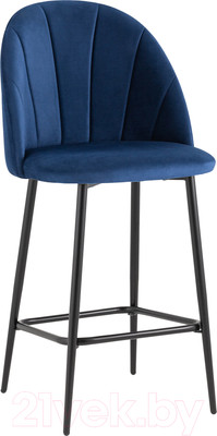 Стул барный Stool Group Логан полубарный / AV 413-Cb-08(PP) (велюр синий)
