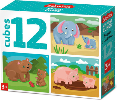 Развивающий игровой набор Baby Toys Кубики Мама и малыш / 03537