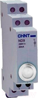 Лампа сигнальная Chint ND9-1/w / 594128 (белый)