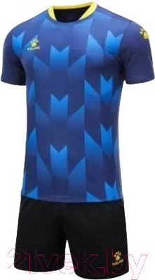 Футбольная форма Kelme Short-Sleeved Football Suit/ 8251ZB3003-416 (р.150, темно-синий/черный)