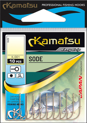 Набор крючков рыболовных KAMATSU Sode Red / 510100806 (10шт)