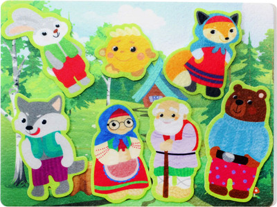 Кукольный театр Десятое королевство Из фетра на липучках Колобок / 03960