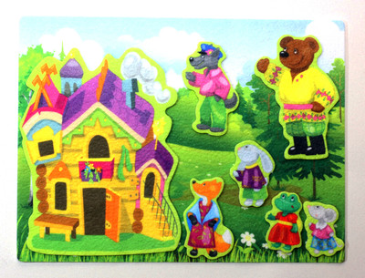 Кукольный театр Десятое королевство Из фетра на липучках Теремок / 03959