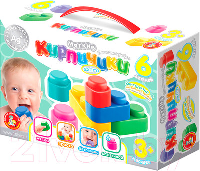 Конструктор Десятое королевство Мягкие кирпичики Extra / 04060 (6дет)