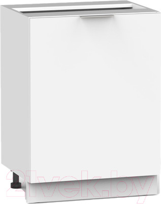 Шкаф-стол кухонный Интермебель Микс Топ ШСР 850-1-600 без столешницы (белый премиум)