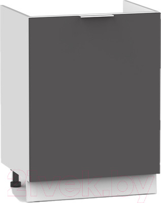 Шкаф под мойку Интермебель Микс Топ ШСРМ 850-2-600 без столешницы (графит серый)