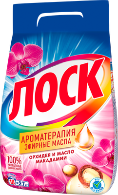 Стиральный порошок ЛОСК Ароматерапия Орхидея и Масло Макадамии (2.7кг)
