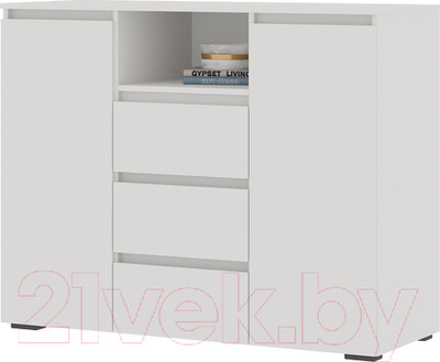 Тумба Стендмебель Хелен КМ 01 1202 (белый/белый)