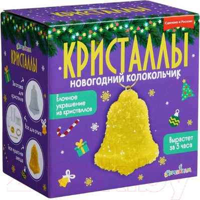 Набор для выращивания кристаллов Bumbaram Фигурный кристалл Новогодний колокольчик / A130