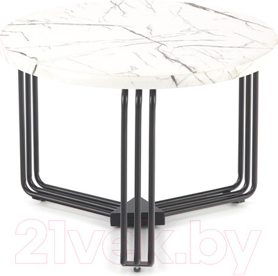Журнальный столик Halmar Antica M (белый мрамор/черный)