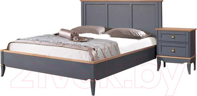 Двуспальная кровать Гомельдрев Тельма ГМ 6581 160x200 Дуб (капри/натуральный дуб)