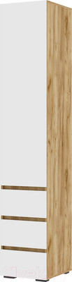 Шкаф-пенал Стендмебель Хелен ПН 03 (белый/дуб крафт золотой)