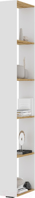 Стеллаж Стендмебель Хелен СТЛ 01 (белый/дуб крафт золотой)
