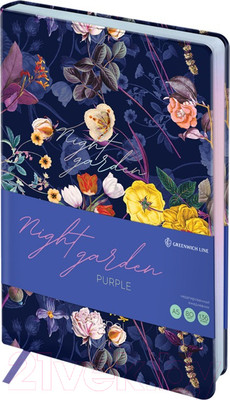 Ежедневник Greenwich Line Night garden. Purple / ENA5_44977 (136л)
